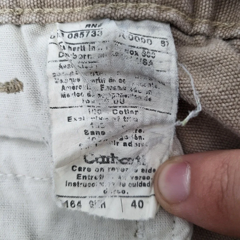 Carhartt Cargo Shorts Men's 40 Khaki Cotton Workwear Outdoor Utility Casual